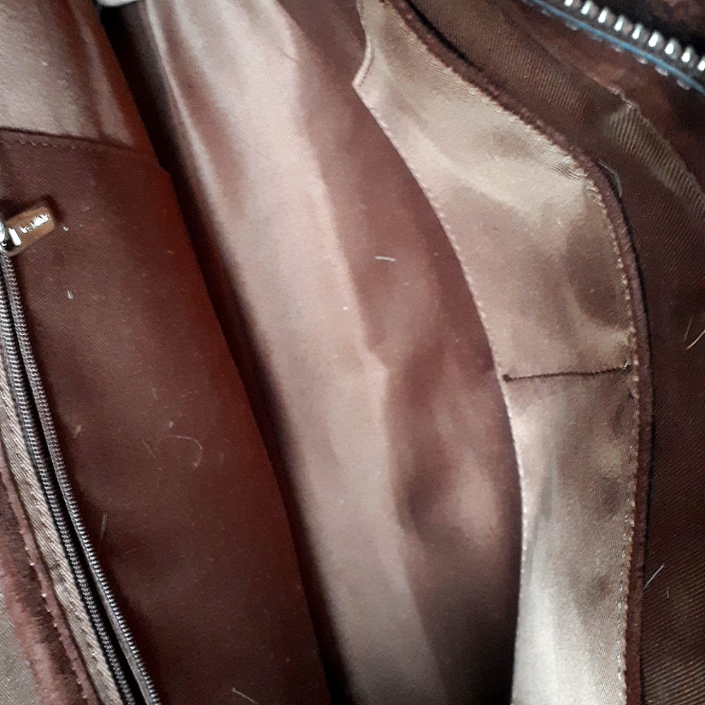 New Danier Brown Leather Fringe Bag - Picture 3 of 6